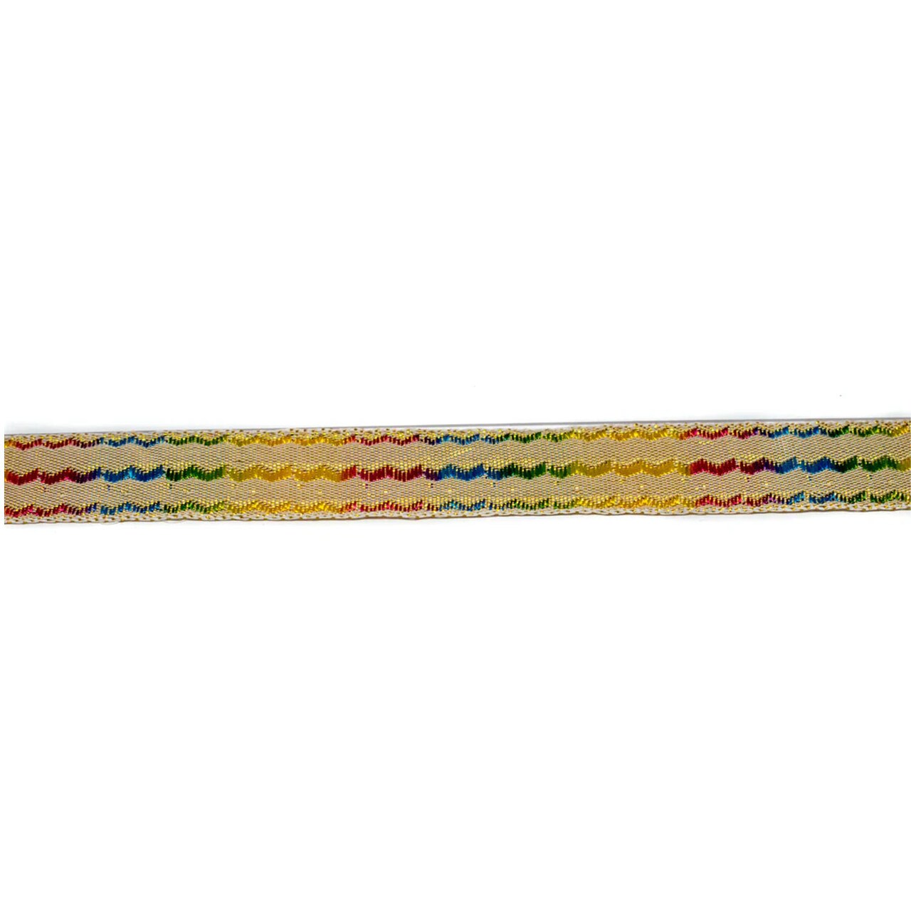 1 Yard Metallic Rainbow Ric Rac Gimp Trim Decorative Sewing Embellishment 36 Inch Width